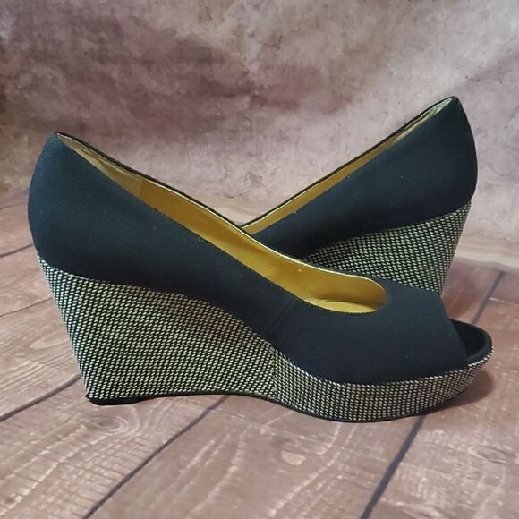 NINE WEST Black Wedges - Size 11 - Picture 6 of 8